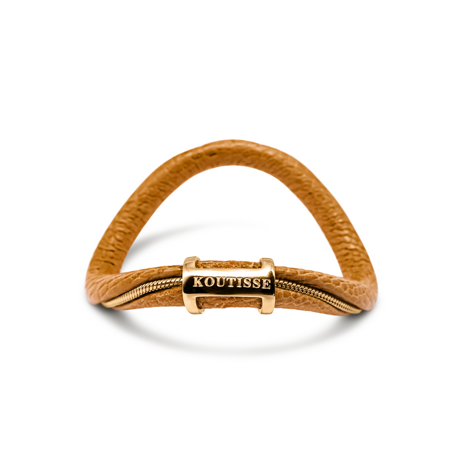 Dream Bangle Orange Leather