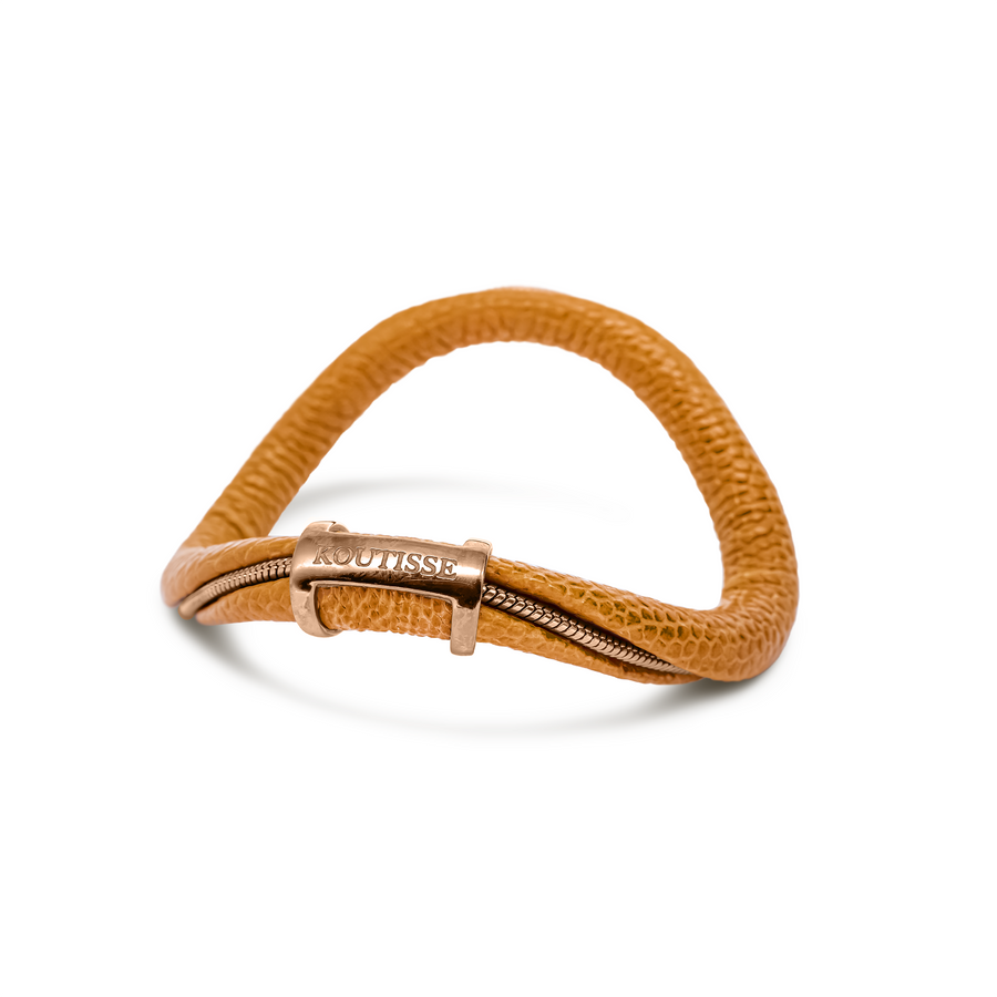 Dream Bangle Orange Leather