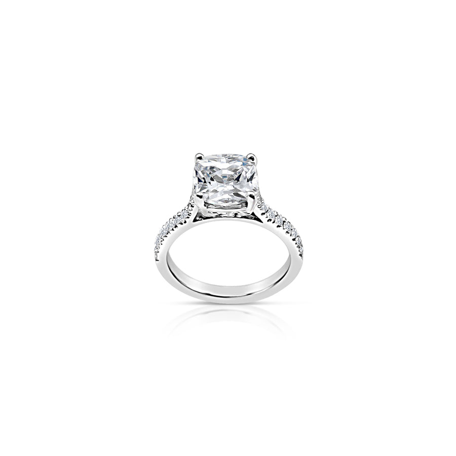 Koutisse Azalea Cushion Engagement Ring | Platinum