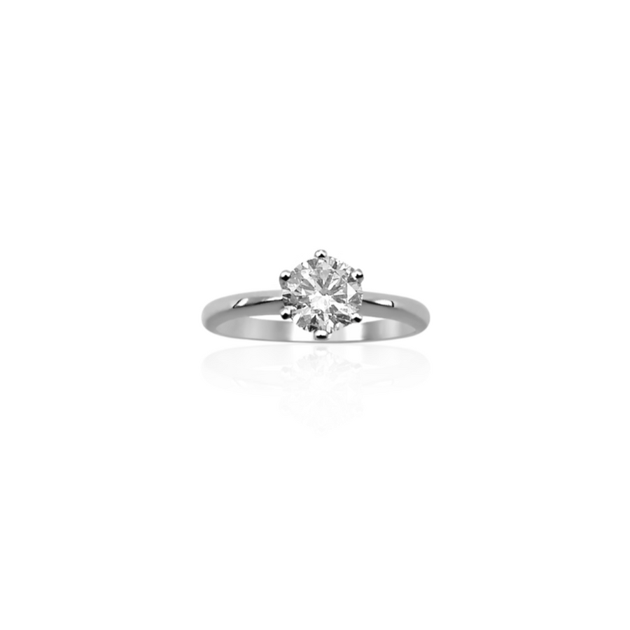 Koutisse Dahlia Solitaire Engagement Ring | Platinum