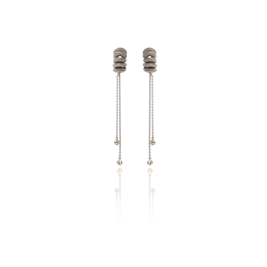 Mademoiselle Earrings | Platinum