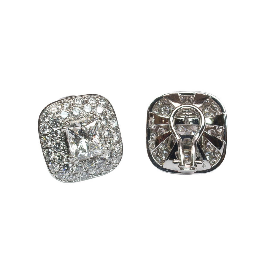 Diamond Clip Ons | 18ct White Gold