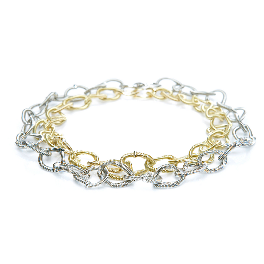 Signature Chain Necklace | 18ct White and Yellow Gold