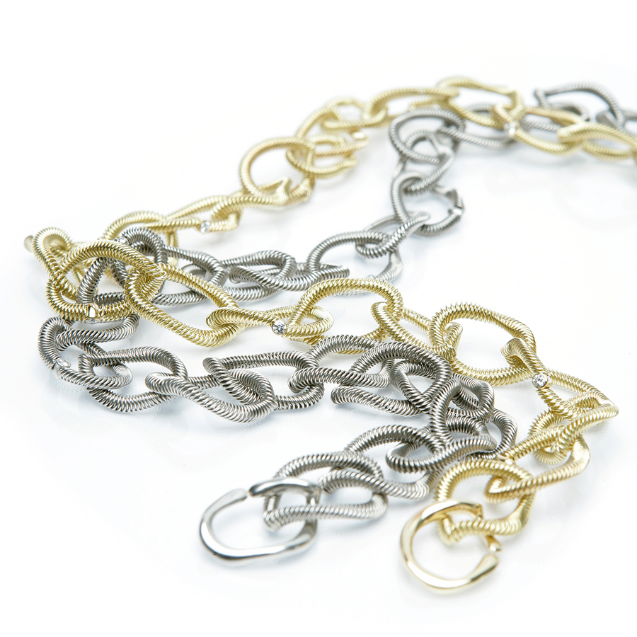 Signature Chain Necklace | 18ct White and Yellow Gold